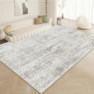 Imagem de Tapete minimalista moderno em tons claros para sala de estar, área do sofá, mesas de centro, sem fiapos, decoração para quarto (120x160cm 47x63in/Sem fiapos-11)