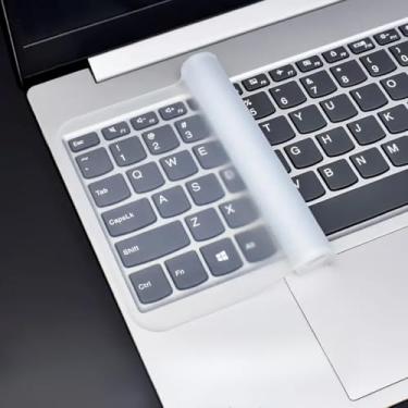 Imagem de Película universal para teclado de 2 peças – capa de silicone à prova d'água para laptops de 15 a 17 polegadas - transparente