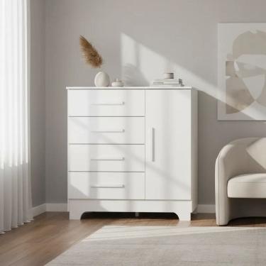 Imagem de Cómoda Moderna com 4 Gavetas Ester -MobiBaby