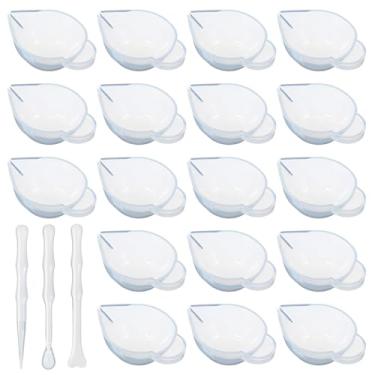 Imagem de Conjunto de 21 peças de dispensador de copo de silicone, mini tigelas de mistura de medição com colher de cola, pequeno raspador, ferramentas de modulação de cor para artesanato em resina epóxi DIY
