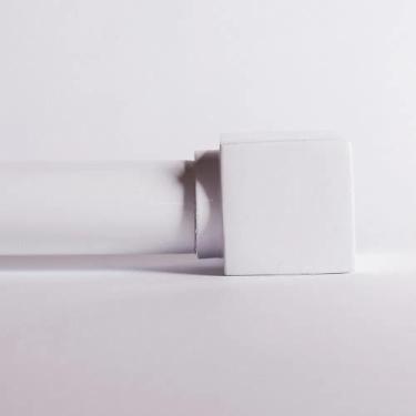 Imagem de KIT PAR de Ponteira Cubo para Varão de Cortina 28mm em Alumínio - Core