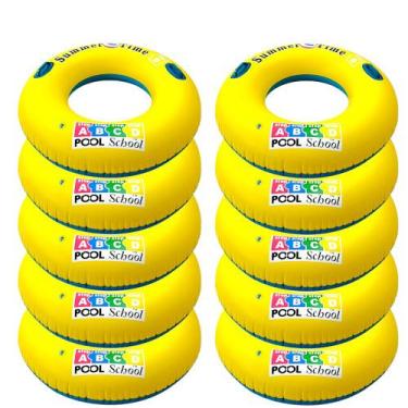 Imagem de 10 Boia Grande p/ Praia Piscina com Alça 90cm Vinil até 80kg - Goal Ki