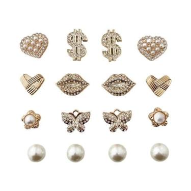 Imagem de Charms De Sapato De Luxo Para Meninas Com Diamantes Falsos Dourados 16