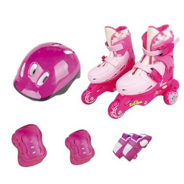 Imagem de Patins 3 Rodas Ajustáveis Fenix Rosa