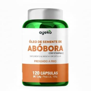 Imagem de Óleo de Semente de Abóbora Com Vitamina E Prensado a Frio 120caps Ayeko