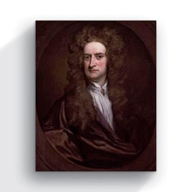 Imagem de Retrato Clássico em Tela, Pintura Histórica Estilo Barroco, Tons Escuros, 50x40 cm, Decoração de Ambiente