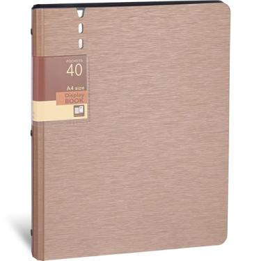 Imagem de WORPSON Fichário de apresentação com 40 bolsos, exibe 80 páginas, 23 x 30 cm com mangas de plástico, organizador de portfólio para documentos, certificados, obras de arte, fotos, protetores de folhas