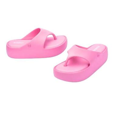 Imagem de Sandália Melissa Free Platform Thong Feminino Rosa Claro, Vermelho, 38