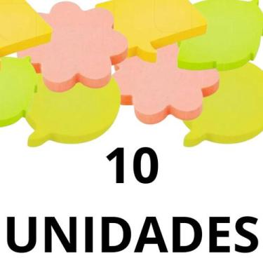 Imagem de Mini Bloco Post It Adesivos Coloridos Sortidos com 60 folhas Tamanho 4