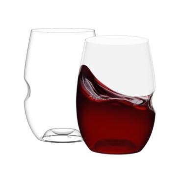 Imagem de govino A taça de vinho original inquebrável – reutilizável, lavável na lava-louças, livre de BPA, durável, taças de vinho tinto cristalinas sem haste para uso interno, externo e diário | 473 ml Cada |