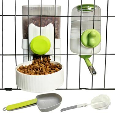 Imagem de Dispensador automático de água para comida de coelho, conjunto de alimentador por gravidade para furão, tigela de água, estação de alimentação para filhotes, gatinhos, porquinhos-da-índia, chinchila