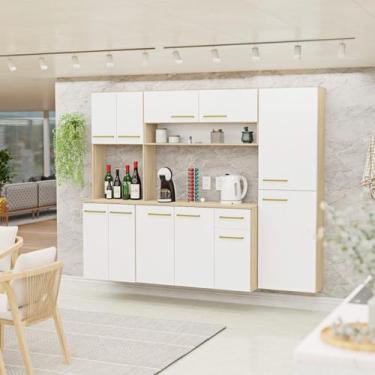 Imagem de Cozinha Aura Modulada Compacta Torre Quente Aéreo e Balcão - NetMobil,