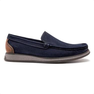 Imagem de Mocassim de Couro Democrata Masculino Nash Navy/tabaco 252301-003 38