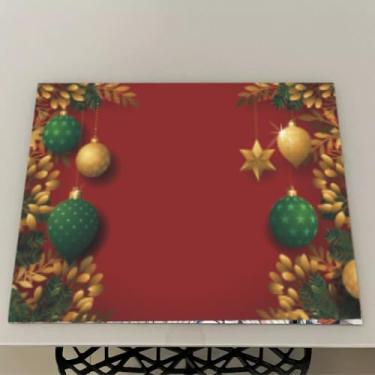 Imagem de Jogo Americano Natal Souplast Impermeável Lona Kit 4 6 8 10 ou 12 Unidades Mesa Posta (Natal 2,10 Peças)