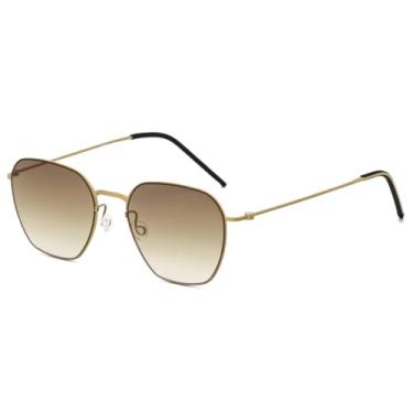 Imagem de JRLLFD Óculos de sol de titânio puro sem parafusos, leves para esportes ao ar livre, clássicos e retrô (8810-A005)