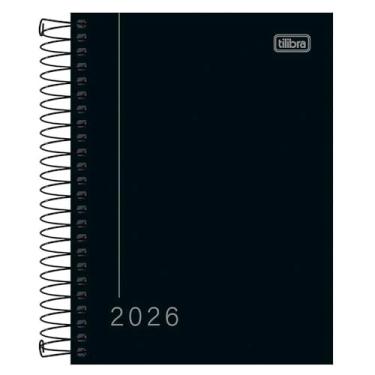 Imagem de Agenda 2020 Espiral Papper Tilibra Preta 123x166mm