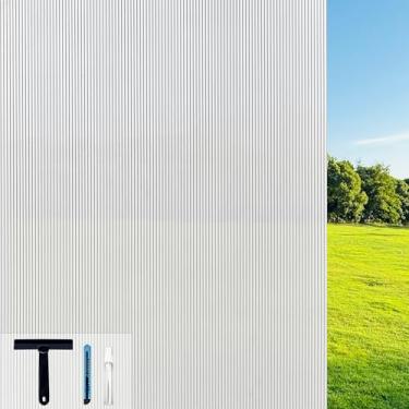 Imagem de Hilarious Película de privacidade de vidro palheta fosco para janela aderente, película de privacidade, decoração 3D, bloqueio de UV, controle de calor, vinil estático, sem cola, capa removível para