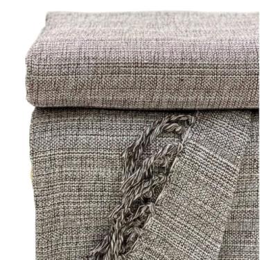 Imagem de Manta para Sofá Super King 300x180cm em Algodão – Capa de Sofá Luxo com Franjas Artesanal(Marrom Mesclado)