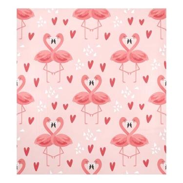 Imagem de Blueangle Capa magnética para lava-louças flamingos rosa dia dos namorados, decoração da capa frontal da máquina de lavar louça, adesivos de eletrodomésticos, adesivos de eletrodomésticos, 58 cm C x