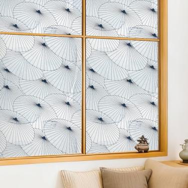 Imagem de ADD.HERES Película de privacidade para janela, adesivo estático decorativo de vidro fosco, cobertura de vinil removível com bloqueio solar, película de janela para casa, cozinha, sala de estar