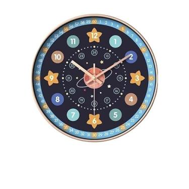 Imagem de Relógio de parede Relógio de parede 8 polegadas adorável para casa decorativo criativo educação infantil desenho animado Sem tique-taque
