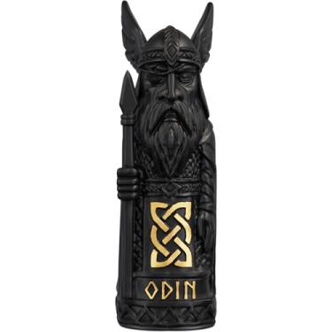 Imagem de Estátua Imagem Odin Mitologia Nórdica - Versão Totem (Cor Aurum Noctis)