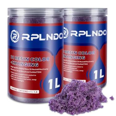 Imagem de rplndo Recarga de resina di desionizada com mudança de cor para cama mista para sistema de lavagem de carro impecável, RO/DI, filtros de aquário, água desionizada, refil de cartucho de filtro de