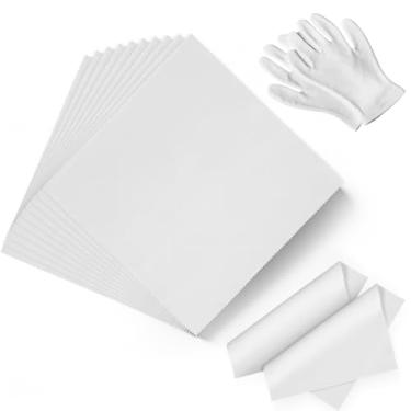 Imagem de Pano de polimento de prata, kit de limpeza de joias, 10 peças de pano de polimento de limpeza, 2 peças de luvas de algodão branco, pano de limpeza de joias para joias de prata esterlina, ouro, platina
