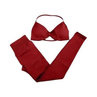 Imagem de Conjunto De Yoga Feminino Multicolorido 2 Peças Verão Fitness Pilates 