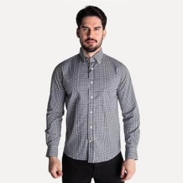 Imagem de Camisa Tommy Hilfiger Xadrez Custom Fit Preta-Masculino