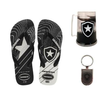 Imagem de Kit Botafogo Chinelo + Caneca + Chaveiro - Masculino-Masculino