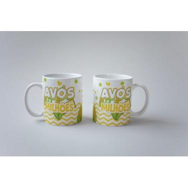 Imagem de Caneca Vovó Vovô Avós De Milhões Porcelana Personalizada 325ml (AVÓS)