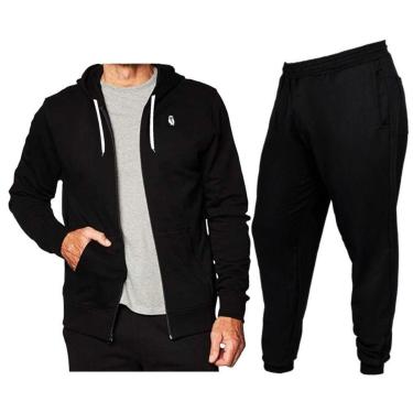 Imagem de Conjunto Blusa De Moletom Com Ziper Capuz + Calça De Moletom-Masculino