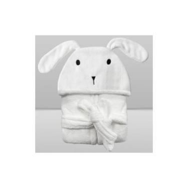 Imagem de Roupão Infantil Laço Bebê Power Sec Animada, 5-6, Coelho branco