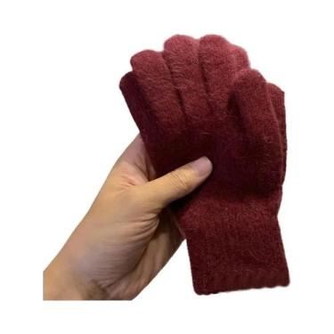 Imagem de Luvas De Lã Tricotadas Em Cashmere Para Mulheres, Quentes Para O Inver