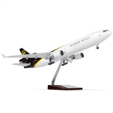Imagem de QIYUMOKE 1/130 Large Scale Compatible for UPS MD-11 Airplane Model with Stand (18.5-inch L) for md11 Resin Airplane Model for Adult Aviation Souvenir Gift, Home or Office Desktop Decor
