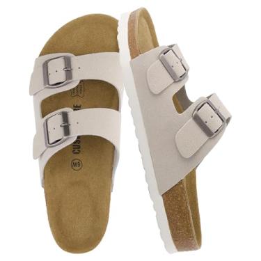 Imagem de CUSHIONAIRE Sandália feminina Lane Cork com palmilha + conforto, Pedra de camurça vegana, 34