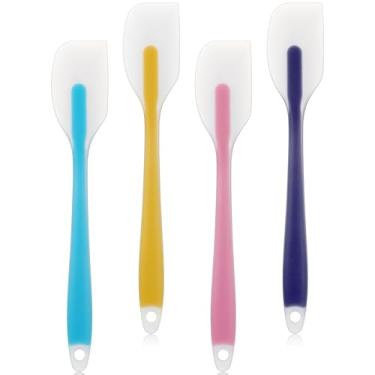 Imagem de Conjunto de ferramentas de espátula de silicone com 4 peças, espátula resistente ao calor, espátulas flexíveis resistentes ao calor, grau alimentício, livre de BPA, pode ser lavado na lava-louças, 21