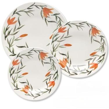 Imagem de Conjunto de louça - pratos de cerâmica (pratos de fundo plano, de sopa e de sobremesa), com opções de conjunto. (2, 18cm)