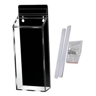 Imagem de Esquirla Porta-folhetos externo, caixa para folhetos imobiliários com tampa, caixa de literatura impermeável, porta-panfletos para envelopes e literatura, Preto