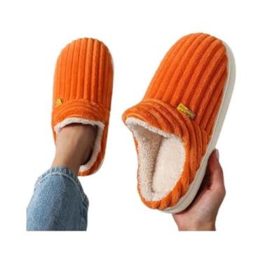 Imagem de Chinelos De Inverno Unissex Quentes E Antiderrapantes, Mule De Cor Sól