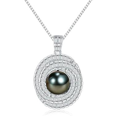 Imagem de Presentes para mulheres - esposa - colar de pérolas taitianas verdadeiras, presentes de aniversário de namorados para sua esposa Natal - presente de dia das mães para mãe - colar de companhia para