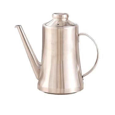 Imagem de Garrafas de óleo de aço inoxidável lubrificador doméstico tanque de óleo de cozinha dispensador de garrafa de óleo de cozinha garrafa de óleo e vinagre lecythus (1000 ml)