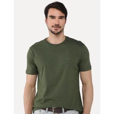 Imagem de Camiseta Aramis Masculina Basic Lisa Mono Icon Verde Escuro-Masculino