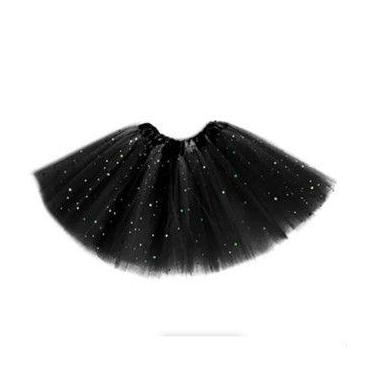 Imagem de Saia tule com brilho P/festa Carnaval Bailarina e Fantasia 40cm compri