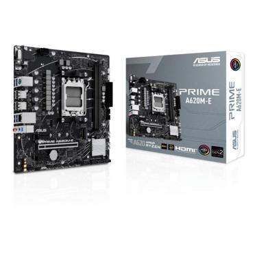 Imagem de Placa-Mãe ASUS PRIME A620M-E, AMD AM5, A620, mATX, DDR5, Preto - 90MB1F50-M0EAY0-Unissex
