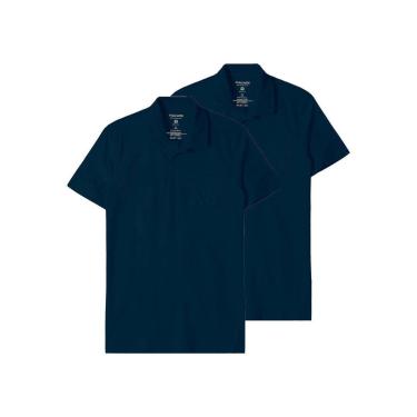 Imagem de Kit com 2 Camisetas Polo Masculina Malwee 1000004429 Cinza-Masculino