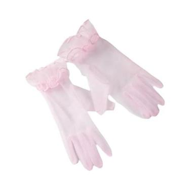 Imagem de Luvas De Tule Em Malha Preta E Branca, Sexy, Transparentes, Curtas E F