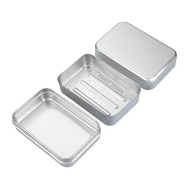 Imagem de IEUDNS Saboneteira de Alumínio com Tampa, Ideal para Viagens, Banheiro E Camping.