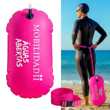 Imagem de Bóia de natação para águas abertas, nadadores e triatletas – luz de alta visibilidade e flutuação visível para treinamento seguro e corrida (Pink)